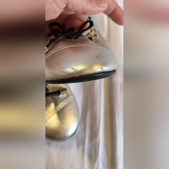 Bally Ballet Flats Silver 37 1/2 7 US Women - Picture 10 of 14